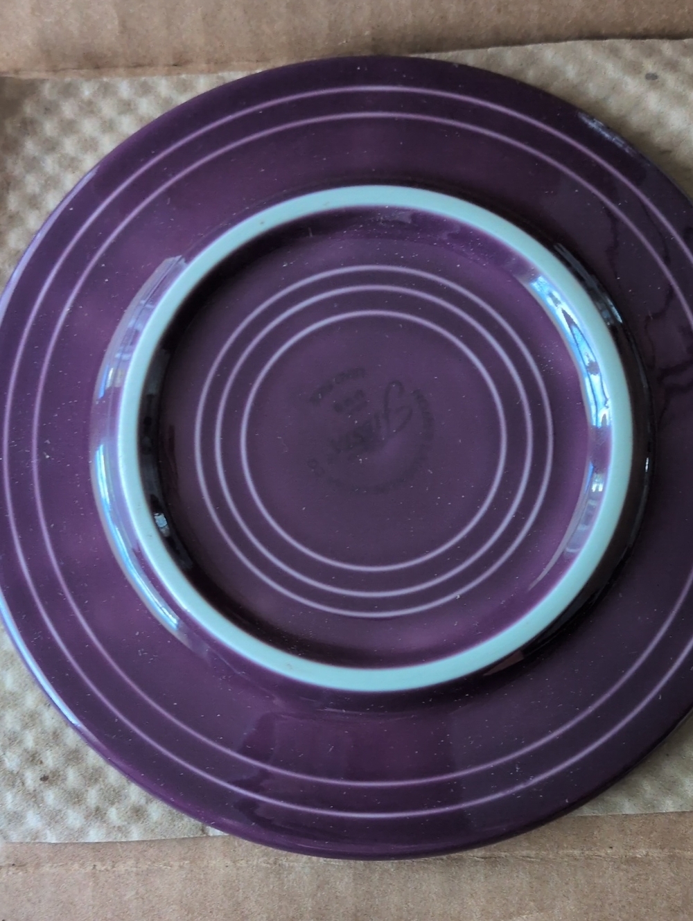 Fiesta Heather Purple 70th Anniversary Commemorative Trivet Homer Laughlin - Picture 5 of 6